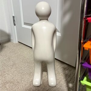 Three Hands Corp Human Body Sculpture White Ceramic Abstract Modern Statue 15”